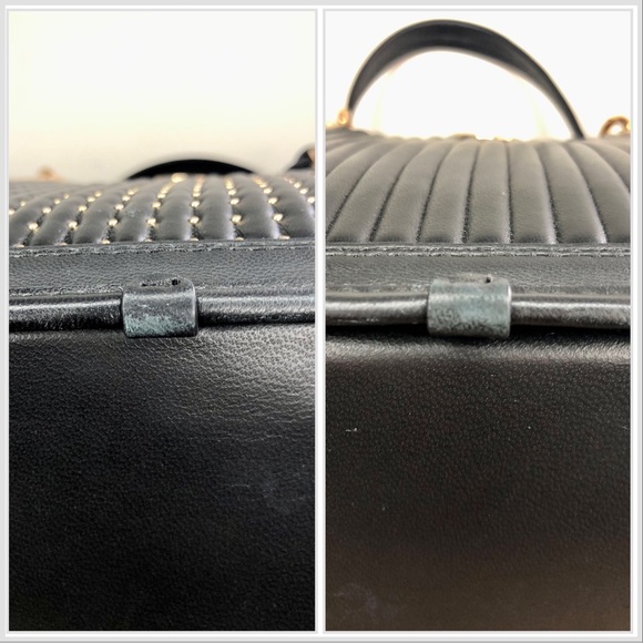 S⭕️LD‼️Coach Dreamer With Quilting And Rivets Gold/Black - Picture 11 of 12